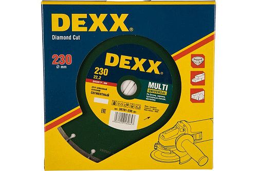 Диск алмазный сегментный DEXX  Multi Universal 230мм 36701-230_z01 купить