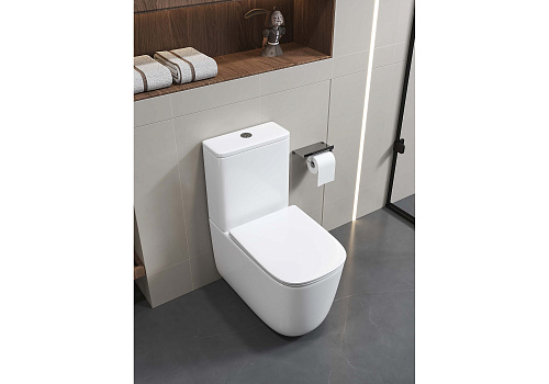 Унитаз напольный безободковый система смыва торнадо Optima Plus Aquatek AQ4451-00 купить