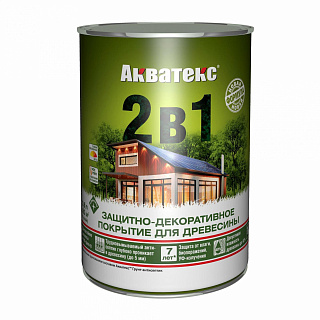 Покрытие защитно-декоративное для дерева "2 в 1" венге Акватекс 18103 (0.8л) купить