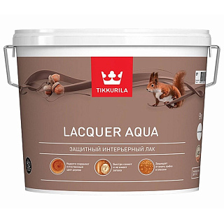 Лак интерьерный LACQUER AQUA полуглянцевый база ЕР, Tikkurila 700001141 (9л) купить