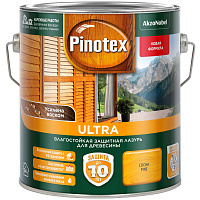 Влагостойкая защитная лазурь Pinotex Ultra для древесины сосна 2.7 л 