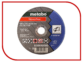 Круг отрезной по металлу Metabo A30 Novoflex прямой 150*3.0*22мм 616448000 купить