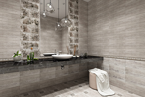 Бордюр Граффито 1 серый 6.5*45см PiezaROSA 267671 купить