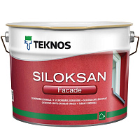 Краска фасадная TEKNOS Siloksan Facade Белая глубокоматовая - 9 л