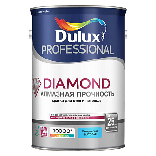 Dulux Diamond Matt матовая краска для стен и потолков белая (База BW) 5 л купить