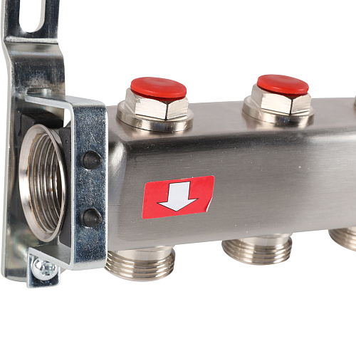 Коллектор без расходомеров 8 выходов из нержавеющей стали Rommer RMS-3200-000008 купить
