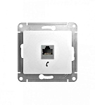 Розетка GLOSSA GSL000181K д/ компьютера механизм RJ45 кат.5E белый Розетка GLOSSA GSL000181K д/ компьютера механизм RJ45 кат.5E белый