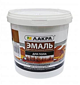 Эмаль акриловая Лакра для пола золотисто-коричневая 0.9 кг купить