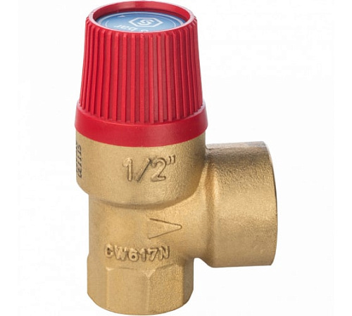Клапан предохранительный для отопления с манометром 1/2" STOUT SVS-0002-003015 купить