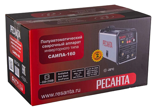 Сварочный аппарат Ресанта САИПА 160 полуавтомат (MIG/MAG) Ресанта 65/134 купить