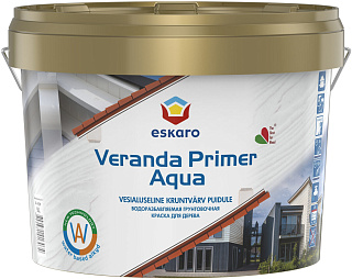 Краска грунтовочная для дeревa Eskaro Veranda Primer Aqua база А ESG002 (9л) купить
