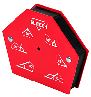 Держатель магнитный для сварки ELITECH углы-30/45/60/75/90/135 град усилие-35кг (0606.017800)