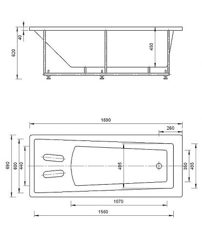 Ванна Либра 170 Aquatek LIB170-0000006 купить