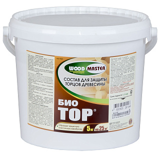 Состав БиоTOP для защиты торцов древесины WOOD MASTER бесцветный (5кг) купить