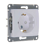 Розетка Schneider GLOSSA GSL000145 с заземлением со штор. белый Розетка Schneider GLOSSA GSL000145 с заземлением со штор. белый