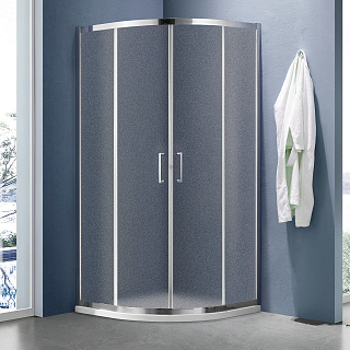 Ограждение душевое Lea-R-900-G-Chrome Радиус 900*900*1850мм SANTREK AQUA 308503 хром купить