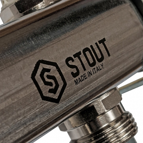 Группа коллекторная из нержавеющей стали Stout для радиаторной разводки 11 выходов 1"*3/4"EK SMS 0923 000011 купить
