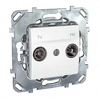 Розетка Schneider Unica MGU5.452.18ZD TV/FM белый оконечная