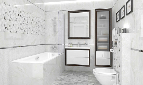 Мозаика настенная Plazma, цвет белый, 30*30см Ceramica Classic купить