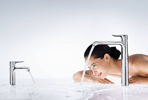 Смеситель HANSGROHE Metris 31082000 для раковины с высоким изливом хром купить