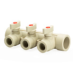 Коллектор с шаровыми кранами PPR 32*3 Lammin полипропиленовый серый Lm31081003032G Коллектор с шаровыми кранами PPR 32*3 Lammin полипропиленовый серый Lm31081003032G