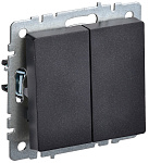 Выключатель 2-клавишный BRITE ВС10-2-0-БрЧ BR-V20-0-10-K02 IEK черный Выключатель 2-клавишный BRITE ВС10-2-0-БрЧ BR-V20-0-10-K02 IEK черный