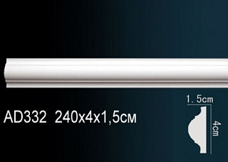 Молдинг из полиуретана гладкий AD332 ARTFLEX купить