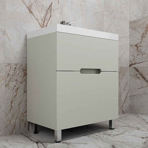 Тумба напольная Матис 70 олива 2 ящика с умывальником ASTI 70 антрацит Style Line ЛС-00002435/СС-00002471 купить