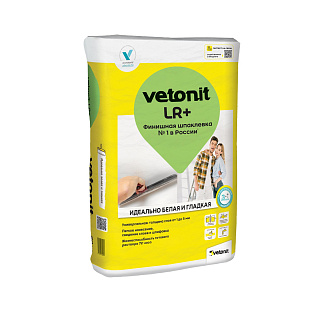 Шпаклевка финишная полимерная VETONIT LR+ белая (20кг) купить