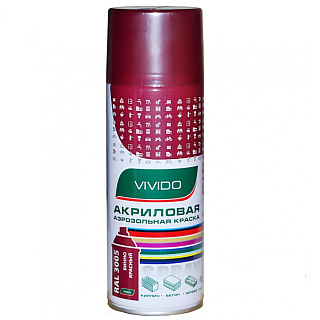 Краска VESLEE аэрозоль акриловая винно-красная RAL 3005 (0.52л) купить