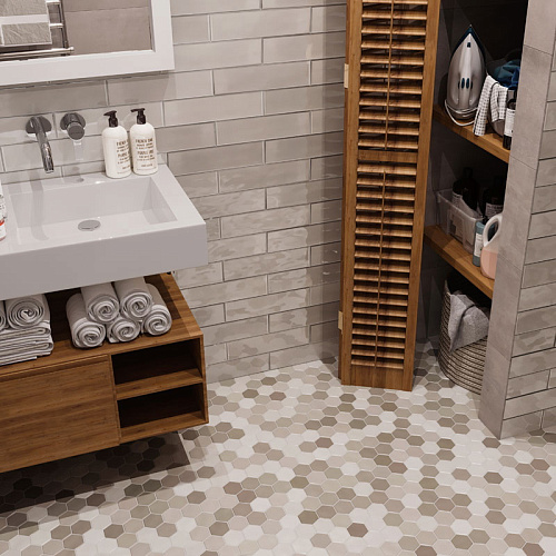Мозаика керамическая Starmosaic Hexagon small LB mix Antislip чип 51х59мм 32.5*28.2*0.6см JMT31955 купить