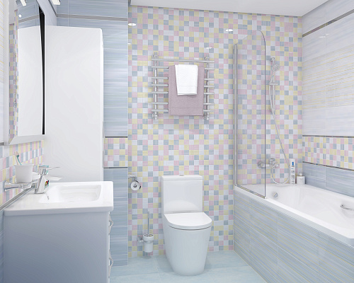 Плитка настенная Spring голубая 25*50см Laparet 34013 купить
