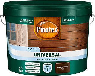 Пропитка-антисептик Pinotex Universal 2в1 индонезийский тик (9л) купить
