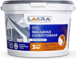 Краска Фасадная суперстойкая белоснежный акриловая Лакра