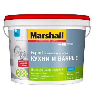 Краска латексная Marshall Export Кухни и ванные Белая 2.5 л купить