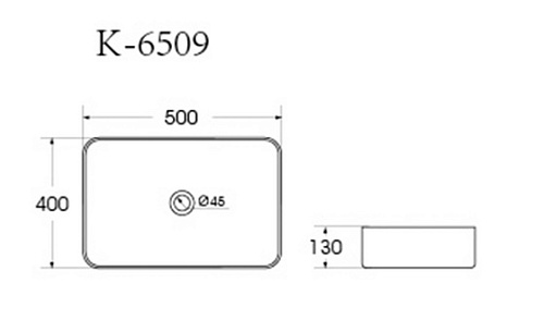 Раковина накладная K-M6509CML бежевый матовый 500*400*130мм  HOLLER 342948 купить