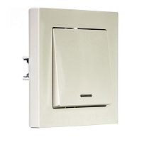 Выключатель Atlas Design ATN000213 1кл сх1a c подсветк. бежевый