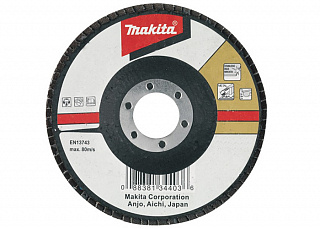 Лепестковый шлифовальный диск (КЛТ) Makita Z40, 125 мм, нейлон, плоский (D-27888) купить