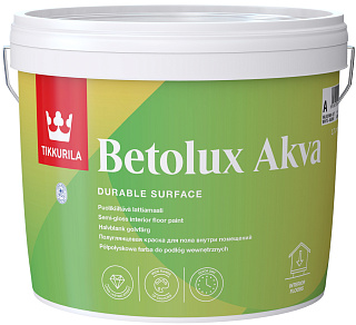 Краска для полов Tikkurila Betolux Akva полуглянцевая база А белая (2.7л) купить