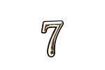Цифра самокл. мал. золото "7" (упак.) Цифра самокл. мал. золото "7" (упак.)