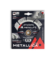 Алмазный диск METALLICA Ultra ф125*22*2.4 H-12мм железобетон, кирпич турбо-сегментный (900383)