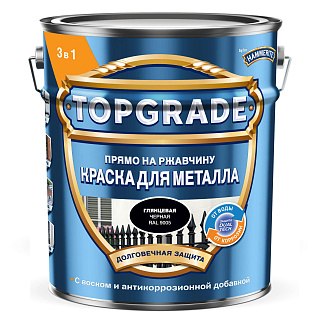 Краска для металла гладкая Topgrade by Hammerite глянцевая RAL9005 Черный TopGrade 50036361 (5л) купить