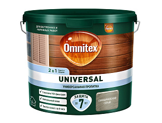 Пропитка-антисептик Omnitex by Pinotex Universal 2в1 Скандинавский серый 50035536 (2.5л) купить