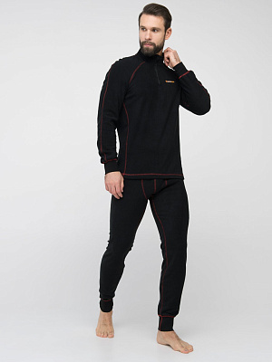 Термобелье Thermoline ZIP ткань Флис цвет Черный р.48-50/170-176 HUNTSMAN купить