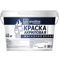 Краска акриловая GOODHIM TN М1 фасадная белая 78613 40 кг