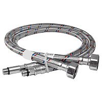 Подводка гибкая для смесителей 150см 1/2"*М*10 нерж.сталь (пара) ИС.100982