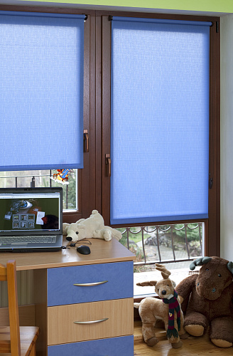 Миништора рулонная SEASONS Shantung 70*150 см цвет синий 0011, Franc Gardiner 07790221 купить