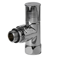 Вентиль угловой 3/4"*1/2" гайка-штуцер для полотенцесушителя хром (пакет) СТМ CPV03412