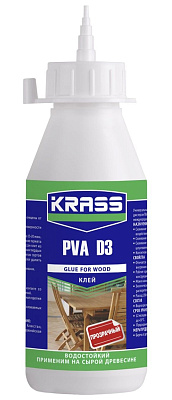 Клей для древесины водостойкий PVA D3 Krass 8311254 (0.25л) купить