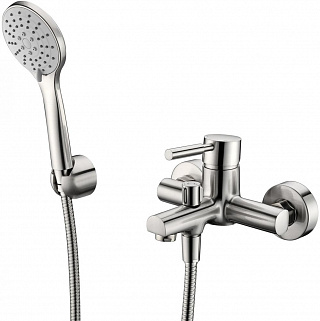 Смеситель Wern 4201 для ванны с коротким изливом матовый хром, WASSER KRAFT 9061132 купить
